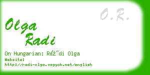 olga radi business card